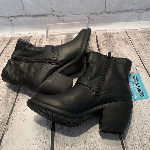 DE BLOSSOM COLLECTION Women's NWT Hoshi-2 Black Ankle Boot / Size: 7.5 - Picture 6 of 10